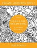 Colour & fold origami boxes - 15 floral-pattern boxes with lids: UK edition