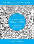 Colour & fold origami boxes - 15 abstract-pattern boxes with lids: UK edition