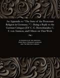 Appendix to the State of the Protestant Religion in Germany; 