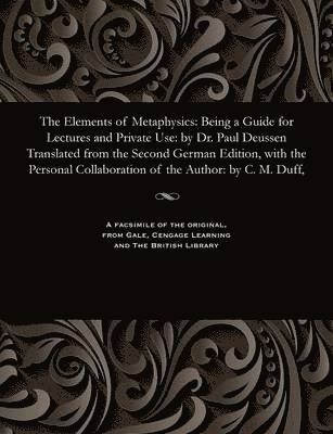 C Mabel Duff - Elements of Metaphysics, Häftad