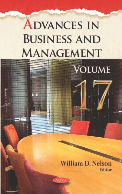 William D. Nelson - Advances in Business and Management. Volume 17, E-bok