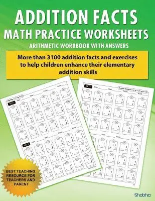 Shobha - Addition Facts Math Practice Worksheet Arithmetic Workbook With Answers: Daily Practice guide for elementary students, Häftad. Tillgänglighet: Lägg i varukorg