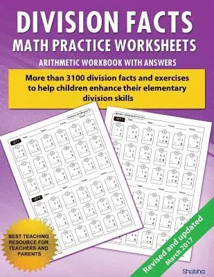 Shobha - Division Facts Math Practice Worksheet Arithmetic Workbook With Answers: Daily Practice guide for elementary students and other kids, Häftad. Tillgänglighet: Lägg i varukorg