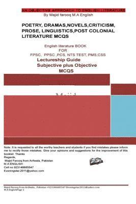 Majid Farooq - A Superb book of English literature subjective plus objective: English literature, Häftad. Tillgänglighet: Lägg i varukorg