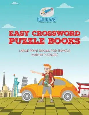 Easy Crossword Puzzle Books Large Print Books for Travels (with 81 puzzles!)