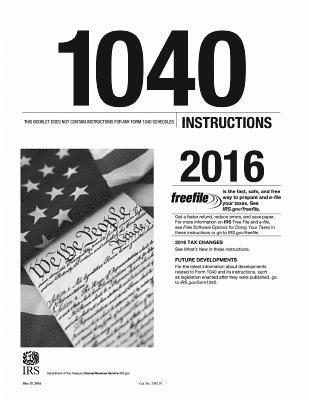 U. S. Internal Revenue Service (Irs) - 1040 Instructions 2016, Häftad. Tillgänglighet: Lägg i varukorg