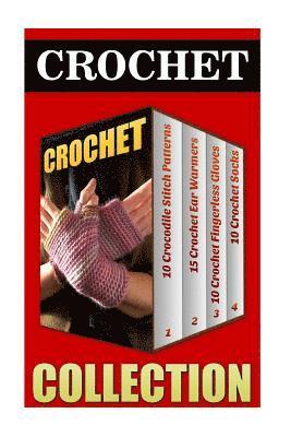 Julia White - Crochet: 10 Crocodile Stitch Patterns + 15 Crochet Ear Warmers + 10 Crochet Fingerless Gloves + 10 Crochet Socks, Häftad. Tillgänglighet: Lägg i varukorg