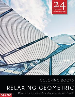 Alena - Relaxing Geometric Coloring Books: Stress relief coloring books for adults with 24 Stunning Geometric Grayscale Images, Häftad