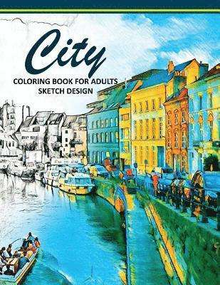 City Coloring Books for Adults: A Sketch grayscale coloring books beginner (High Quality picture) av Mildred R Muro, Sketch Grayscale Coloring Books