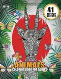 Animals Coloring Book For Adults Stress Relieving Relaxation Coloring Book With 41 Animal Designs: 8.5' x 11' Big Animal Coloring Books Dogs, Cats, El