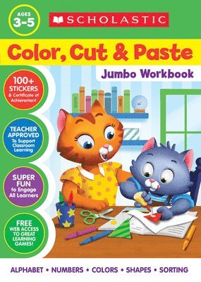 Scholastic - Color, Cut & Paste Jumbo Workbook, Häftad