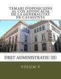 Temari d'oposicions al Cos Advocacia de la Generalitat de Catalunya: Dret Administratiu (II)