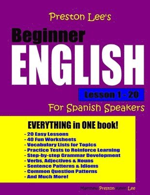 Kevin Lee, Matthew Preston - Preston Lee's Beginner English Lesson 1 - 20 For Spanish Speakers, Häftad