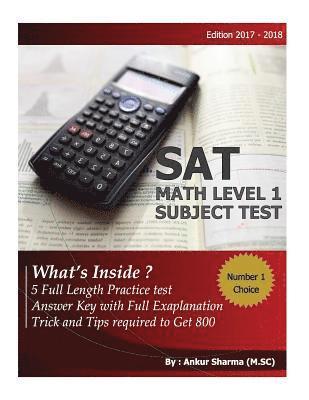 Ankur Sharma - SAT Math Level 1 (subject test): SAT Math 1 subject test, Häftad. Tillgänglighet: Lägg i varukorg