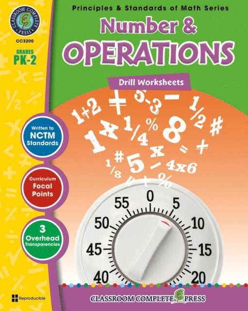 Nat Reed - Number & Operations - Drill Sheets Gr. PK-2, E-bok
