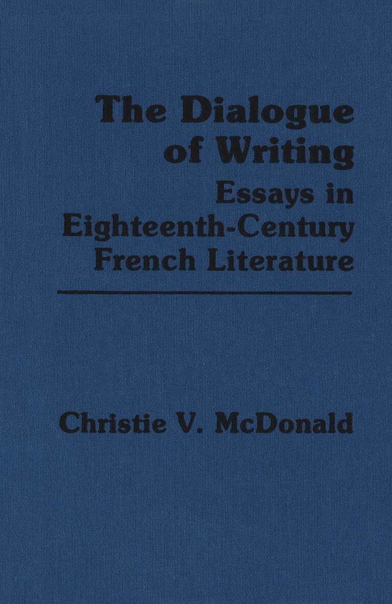 Christie McDonald - Dialogue of Writing, Häftad. Tillgänglighet: Tillfälligt slut
