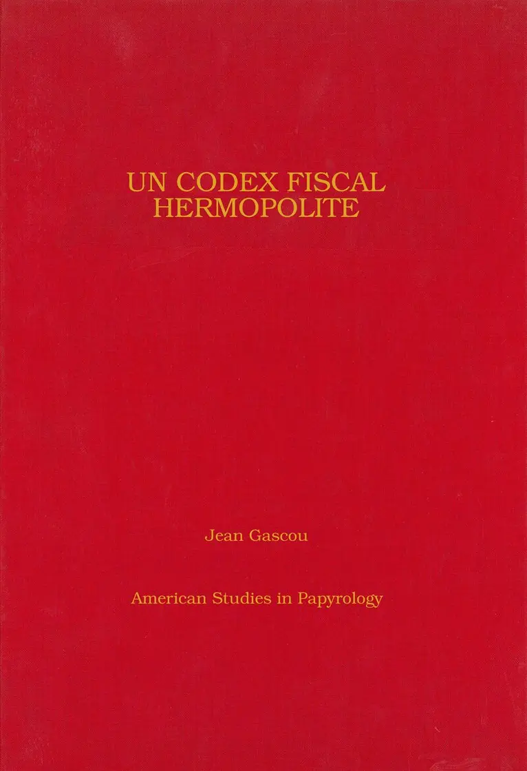 Jean Gascou - Un Codex fiscal Hermopolite, Inbunden. Tillgänglighet: Tillfälligt slut