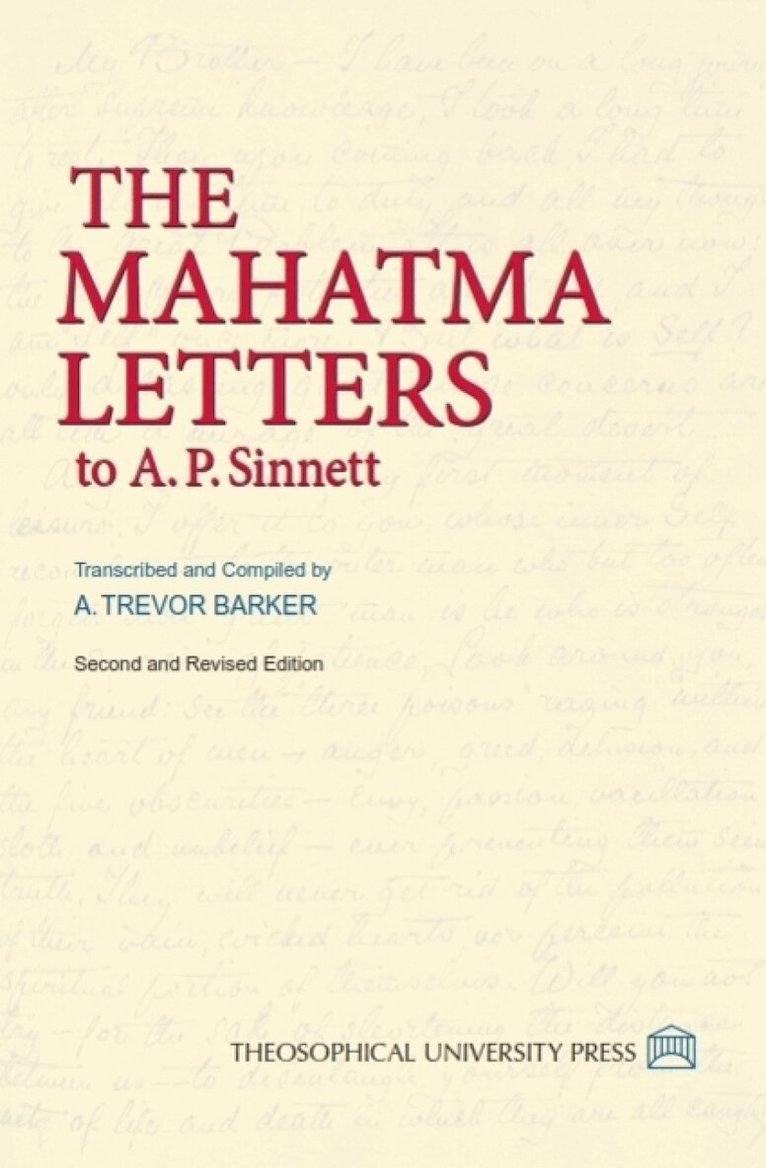 A Trevor Barker - Mahatma Letters to A. P. Sinnett, Häftad