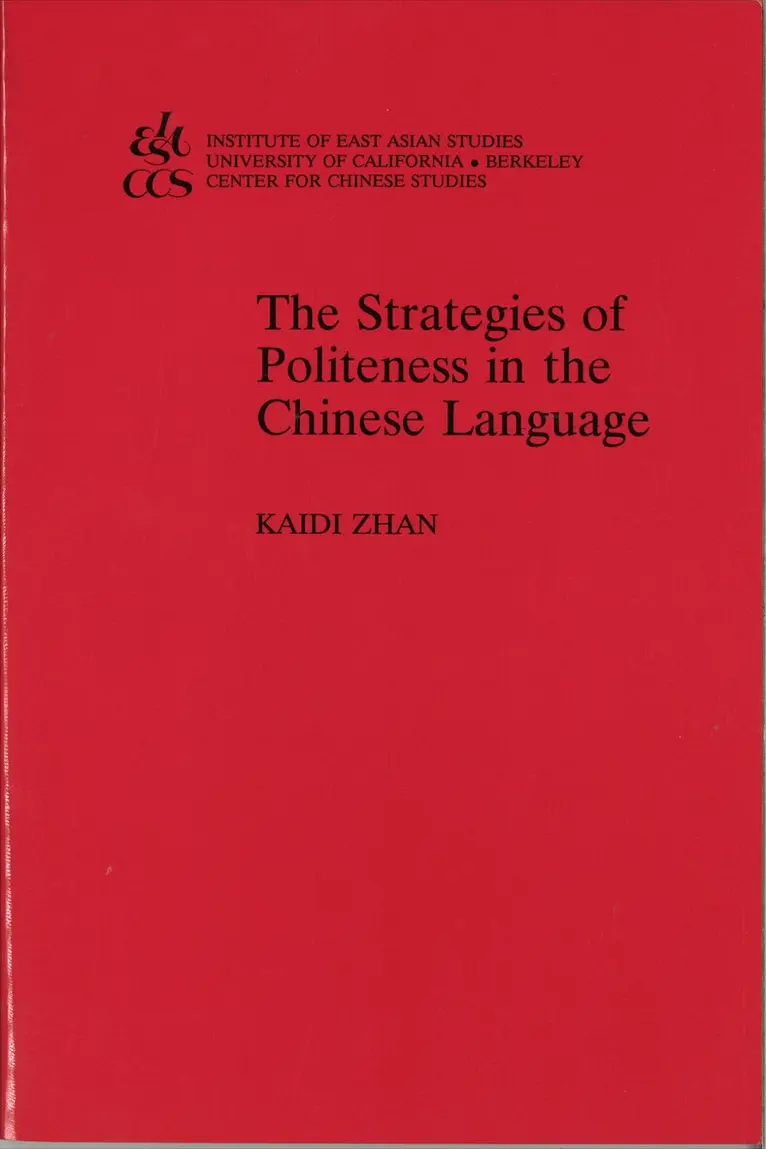Kaidi Zhan - Strategies of Politeness in the Chinese Language, Häftad. Tillgänglighet: Lägg i varukorg