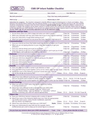 Brookes Publishing Co - CSBS DP™ Infant/Toddler Checklist. Tillgänglighet: Tillfälligt slut