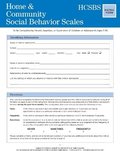 Home and Community Social Behavior Scales (HCSBS-2)  Rating Scales