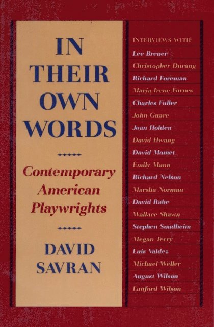 David Savran - In Their Own Words, E-bok