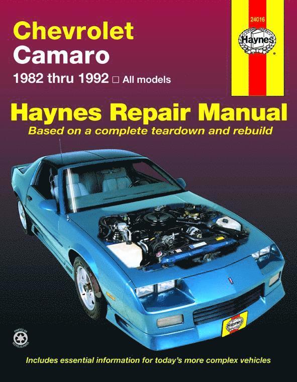 Haynes Publishing - Chevrolet Camaro (1982-1992) Haynes Repair Manual (USA), Häftad