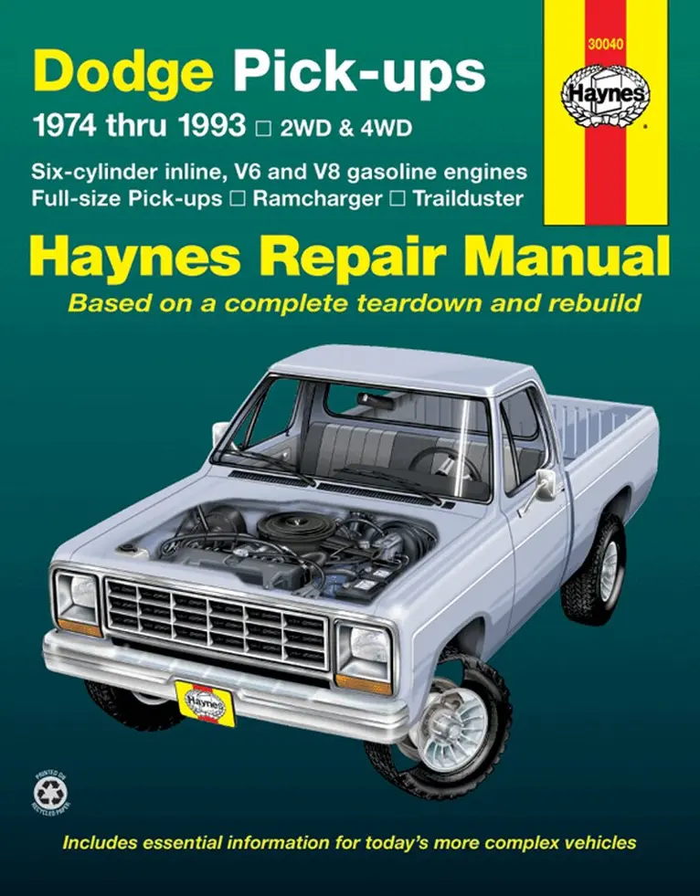 Haynes Publishing - Dodge Ramcharger & Trailduster full-size pick-ups (1974-1993) Haynes Repair Manual (USA), Häftad. Tillgänglighet: Lägg i varukorg