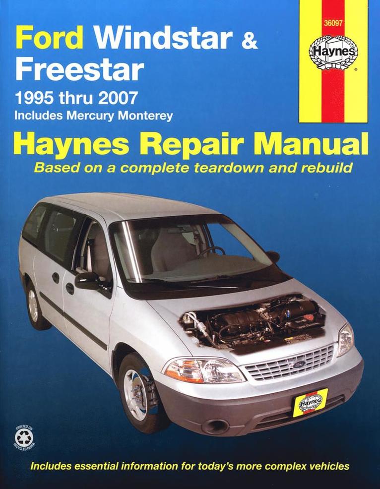 Haynes Publishing - Ford Windstar (1995-2003) & Freestar & Mercury Monterey (2004-2007) Haynes Repair Manual (USA), Häftad