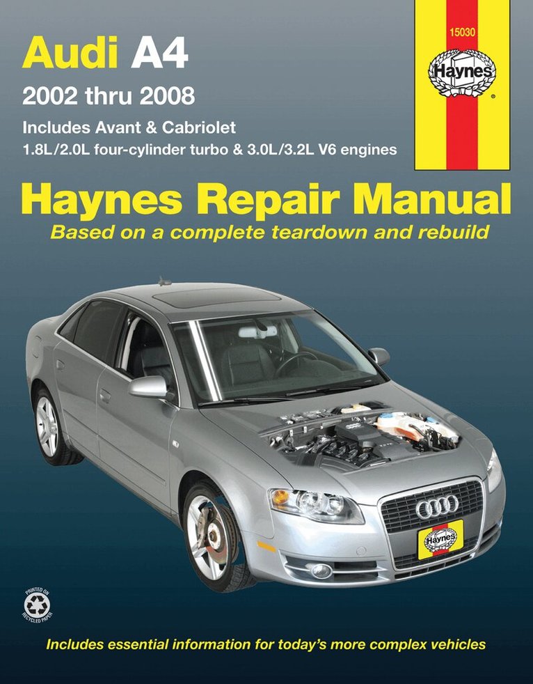 Haynes Publishing - Audi A4 Sedan, Avant, & Cabriolet (2002-2008) Haynes Repair Manual (USA), Häftad. Tillgänglighet: Lägg i varukorg