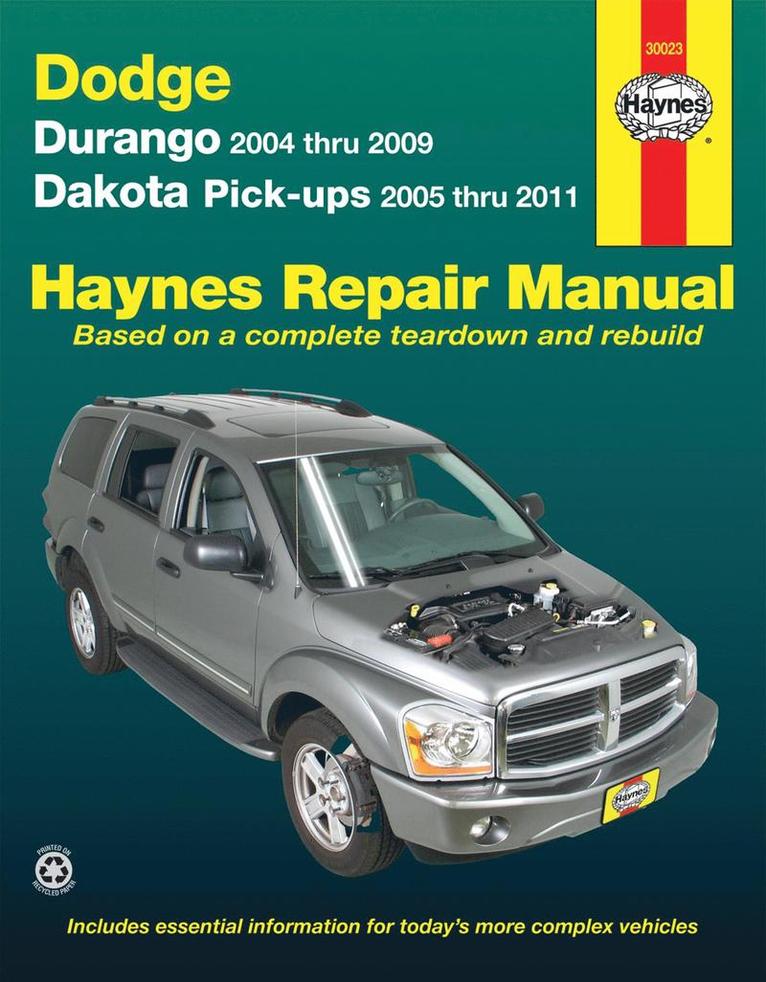 Haynes Publishing - Dodge Durango (2004-2009) & Dakota (2005-2011) pick-ups Haynes Repair Manual (USA), Häftad