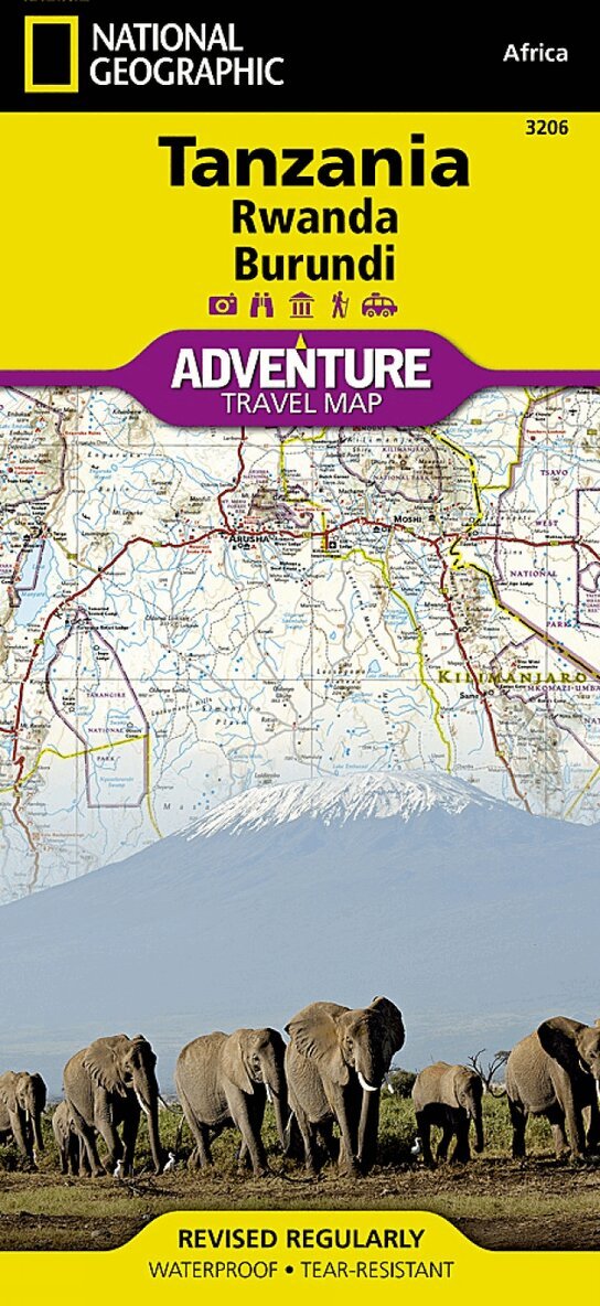 Nat Geo Maps - Tanzania, Rwanda, and Burundi Map, Övrigt