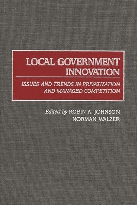 Robin A. Johnson, Norman Walzer, Robin A. Johnson, Norman Walzer - Local Government Innovation, Inbunden