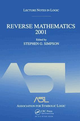 Stephen G. Ross - Reverse Mathematics 2001, Inbunden. Tillgänglighet: Tillfälligt slut