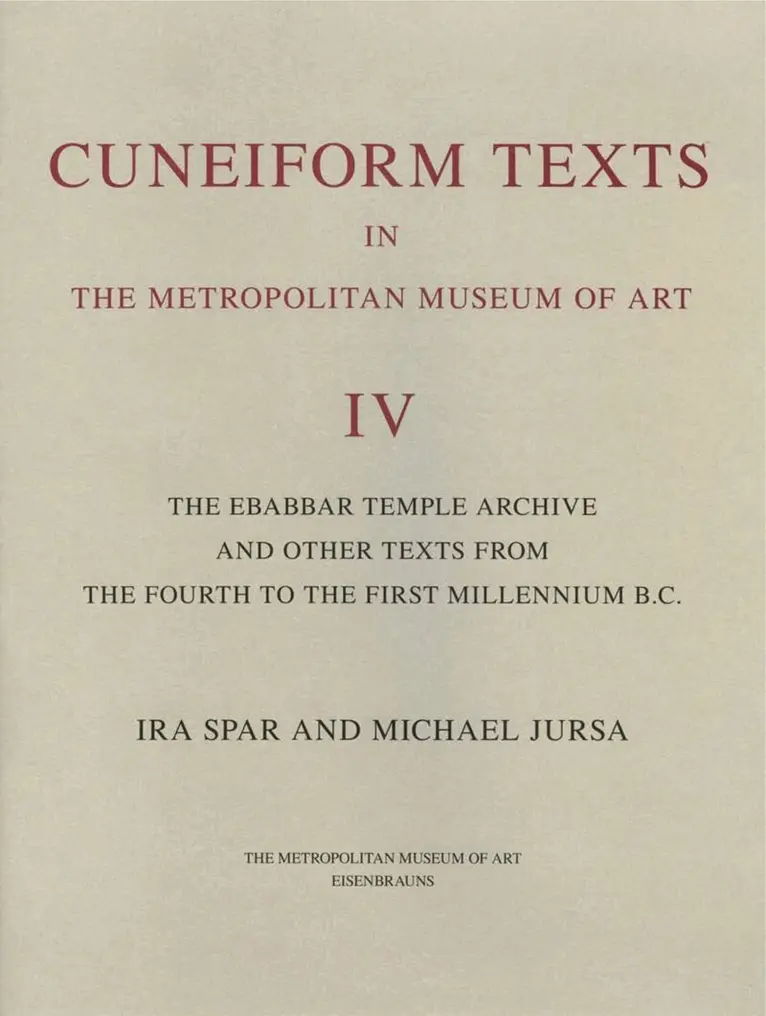 Ira Spar, Michael Jursa - Cuneiform Texts in The Metropolitan Museum of Art Volume IV, Inbunden. Tillgänglighet: Tillfälligt slut