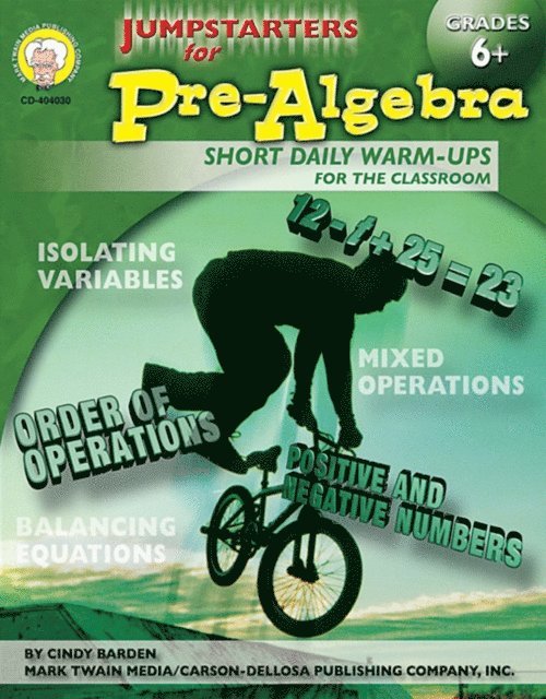 Cindy Barden - Jumpstarters for Pre-Algebra, Grades 6 - 8, E-bok