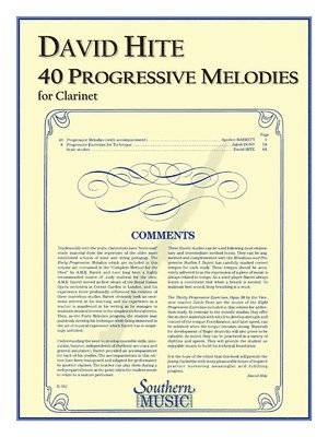 40 Progressive Melodies: Clarinet, Häftad