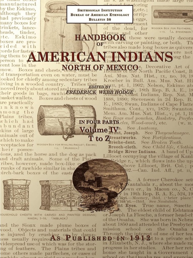 Frederick Webb Hodge - Handbook of American Indians North of Mexico V. 4/4, Häftad