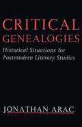 Critical Genealogies