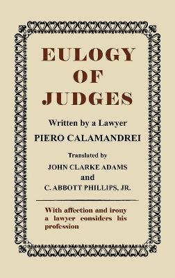 Piero Calamandrei - Eulogy of Judges, Inbunden