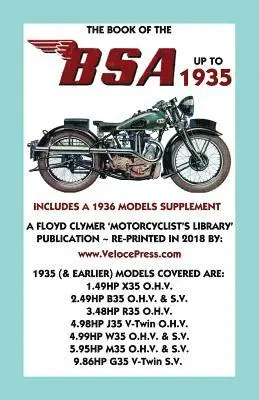 F J Camm - Book of the BSA Up to 1935 - Includes a 1936 Models Supplement, Häftad. Tillgänglighet: Lägg i varukorg