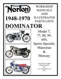 Norton 1949-1970 Dominator Workshop Manuals & Illustrated Parts Lists Model 7, 77, 88, 99, 650, Sports Specials, Manxman & Mercury