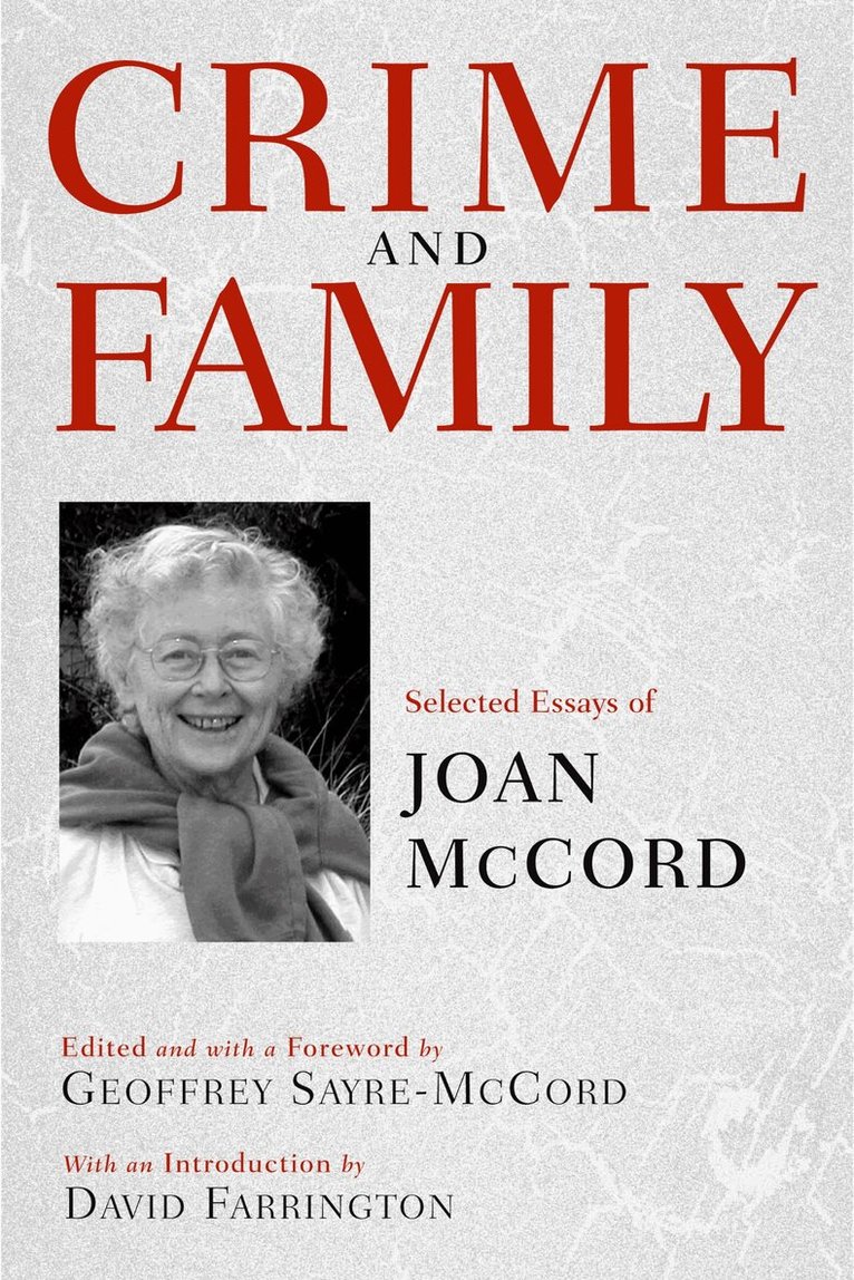 Joan Mccord - Crime and Family, Häftad