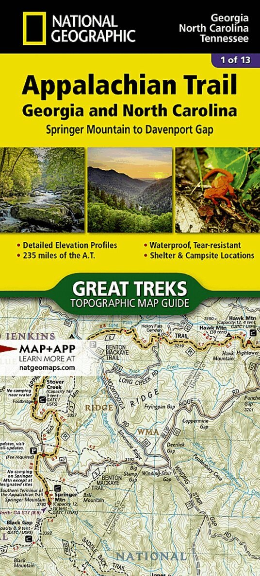 Appalachian Trail: Springer Mountain to Davenport Gap Map