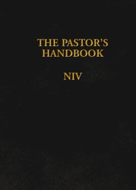 Moody Publishers - Pastor's Handbook NIV, E-bok