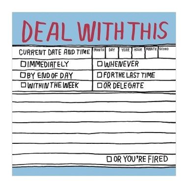 Knock Knock Deal With This Hand Lettered Sticky Note av Knock Knock