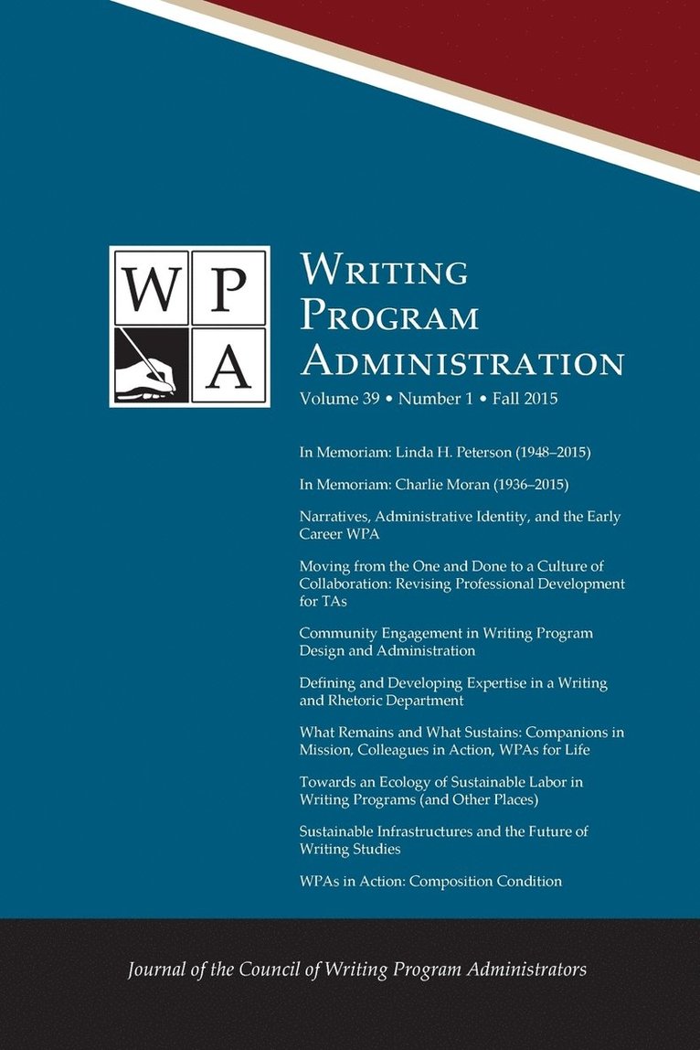Council Writing Program Administrators - Wpa, Häftad