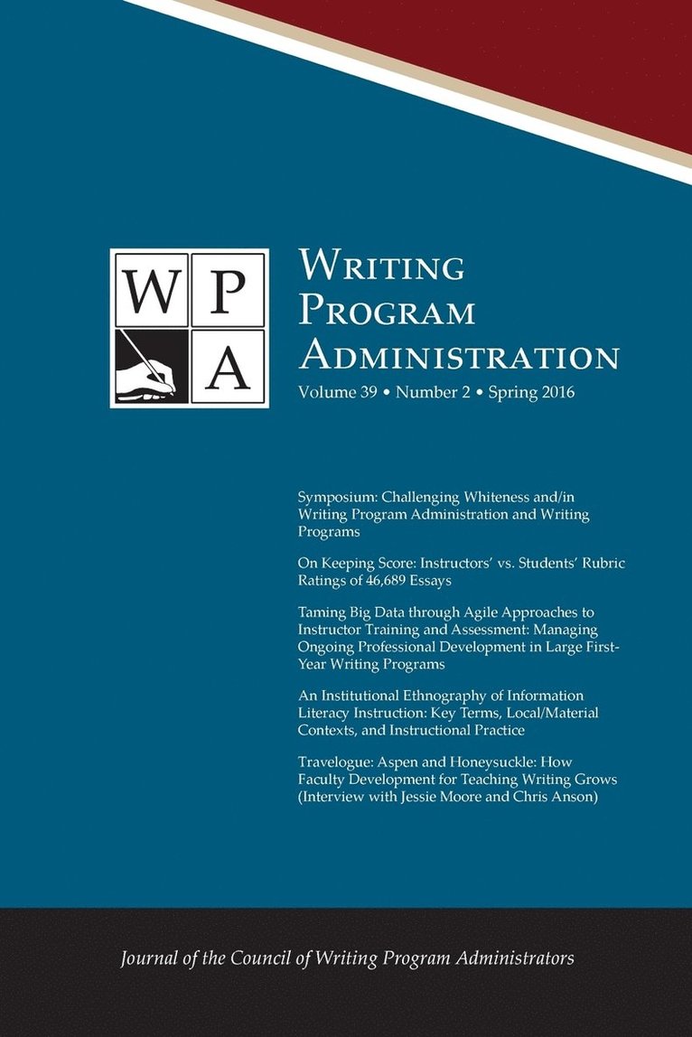 Council Writing Program Administrators - Wpa, Häftad. Tillgänglighet: Lägg i varukorg