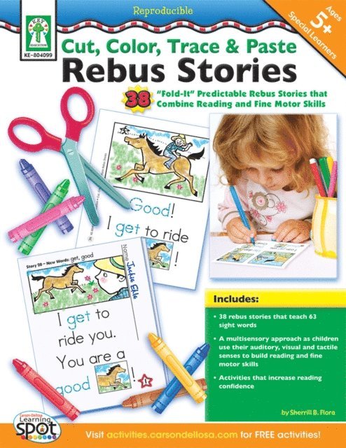Sherrill B. Flora - Cut, Color, Trace & Paste Rebus Stories, Ages 5 - 8, E-bok