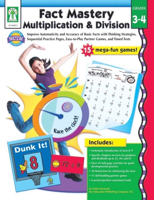 Debra Olson Pressnall - Fact Mastery Multiplication & Division, Grades 3 - 4, E-bok